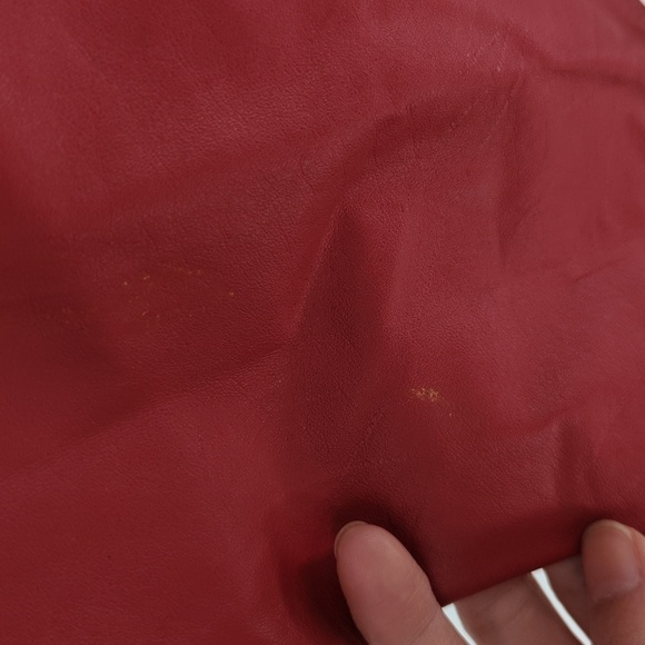 Women's West Bay Top Grain Genuine Leather Straight Leg Pant Red 10 western - Picture 10 of 12